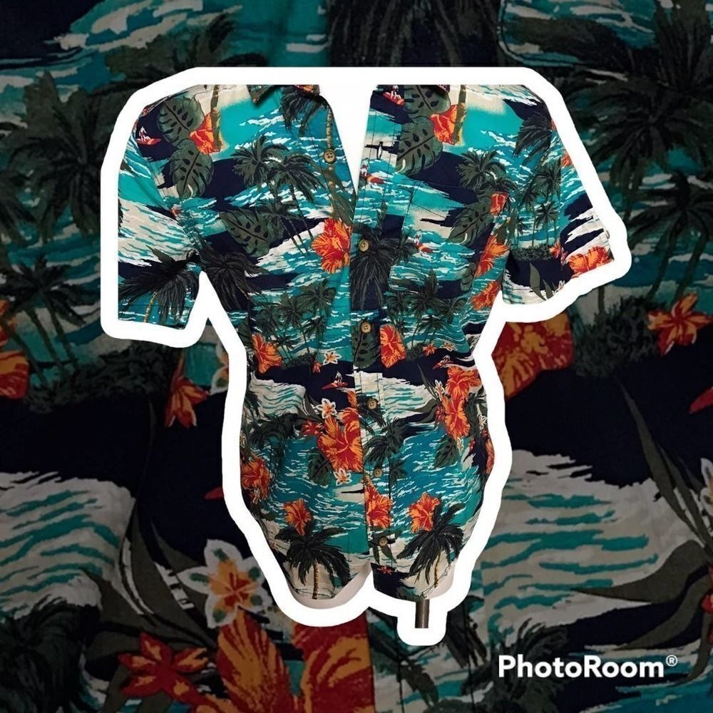 Children's place boy's tropical button down
